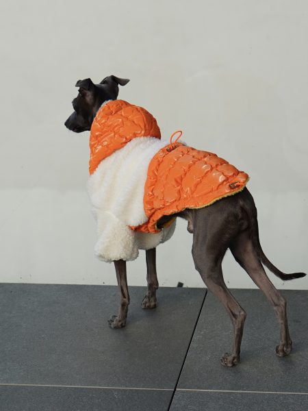 Pikowana kurtka dla psa - pomarańczowa