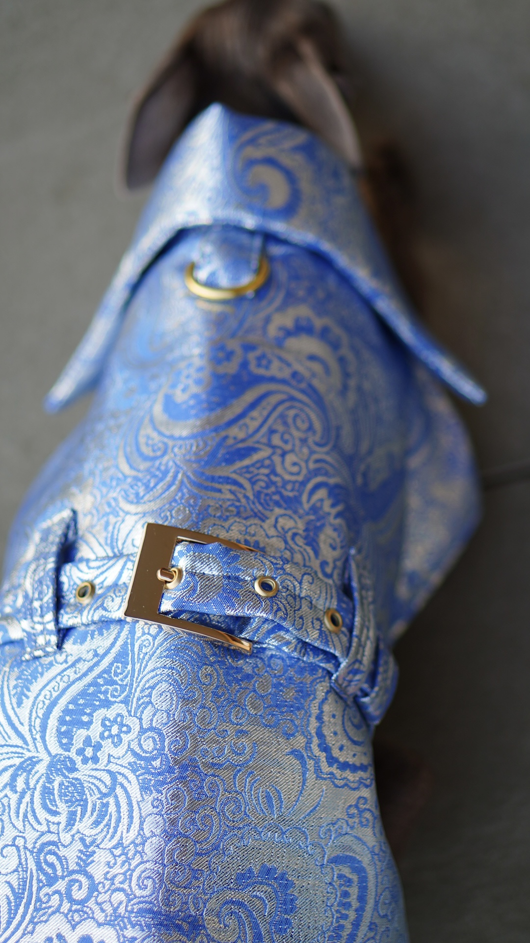 Płaszcz piankowy - niebiesko-srebrny - obrazek 2